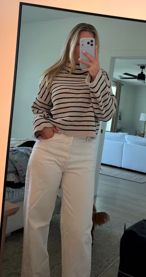 Sanctuary Striped Sweater Turtleneck thumbnail 1