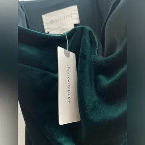 BHLDN Luella Emerald Green Strapless Velvet Side Slit Maxi Dress XS thumbnail 10