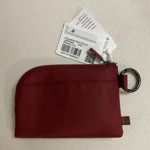 Lululemon NWT Clippable Card Pouch Burgundy Wristlet thumbnail 6