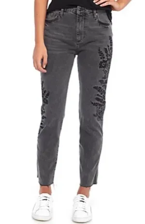 FREE PEOPLE We The Free OB737354 Embroidered Girlfriend Jeans Size 29 thumbnail 4
