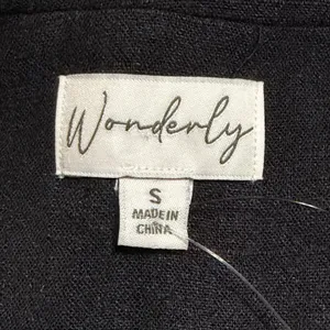 Wonderly Relaxed Blazer True Black Linen Blend Single Button Jacket Womens Small thumbnail 7