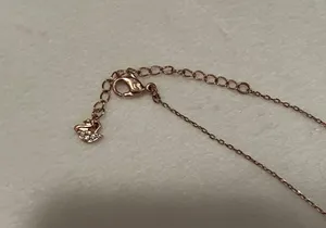 Swarovski Rose gold and silver infinity heart necklace thumbnail 4