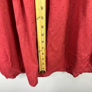 Old Navy Boho Tunic Dress‎ XL Red Swiss Dot Cotton Blend Cottagecore Peasant thumbnail 7