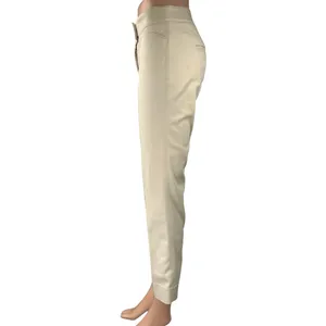 White House Black Market Perfect Form Cream Straight Slim Ankle Trousers Pants 0 thumbnail 2