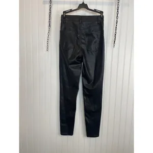 Express Black Super High Waisted Faux Leather Moto Skinny Pant Womens Size 0 thumbnail 3