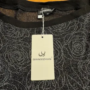 Black Rose Sparkle Mesh Long Sleeve Top Womens‎ Small thumbnail 3