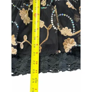 Vintage Y2K Michel USA Whimsigoth Layered Skirt Size S Embroidered Boho Festival thumbnail 5