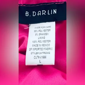 B Darlin Pink sequined Bodycon Dress with Spaghetti Straps for Prom thumbnail 5