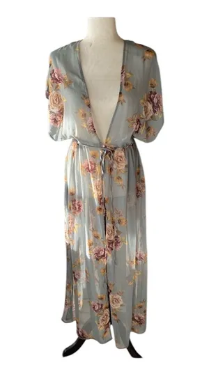 Xhilaration Floral Tassel Kimono thumbnail 1