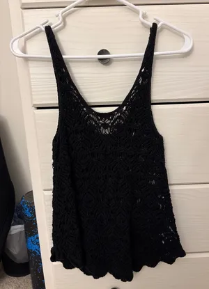 AE Lace Tank Top Black thumbnail 2