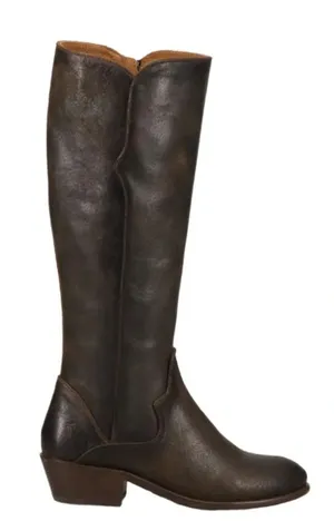 Frye Ladies Carson Piping Chocolate Tall Western Boots FR41360-CHOC, 7.5, NWOT thumbnail 1