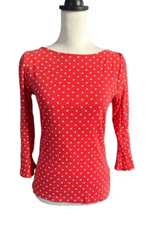 Lauren Ralph Lauren Red and White Medium Top thumbnail 1