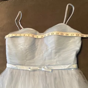 Women’s Tea Length Blue Prom Party Dress Corset Back Sweetheart Neckline Size 14 thumbnail 10