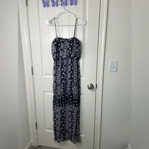 NWOT City Triangles women’s black white‎ sheer lined adjustable pattern dress XS thumbnail 6