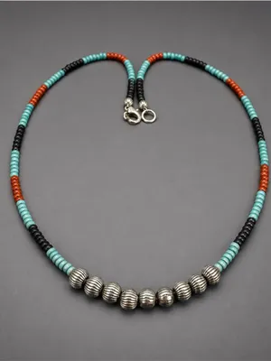 Vintage Native American Style Necklace Southwestern Circa 1960’s 17.5 Inches thumbnail 2