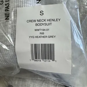 WeWoreWhat‎ Gray Long Sleeve Henley Bodysuits Size S thumbnail 7