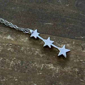 Patriotic silver tone starts pendant necklace thumbnail 5