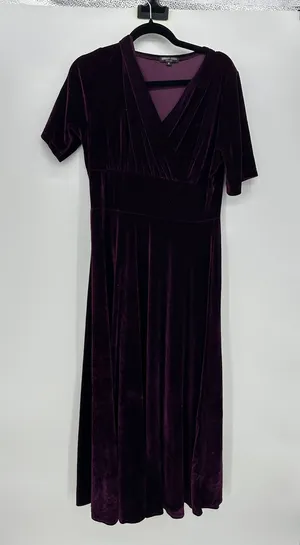 Urban Coco Womens Purple Velvet Maxi Dress‎ XL Whimsigoth Dark Romantic thumbnail 1