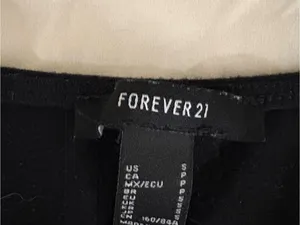 Forever 21 Black Square Neck Short Sleeve Tee thumbnail 2