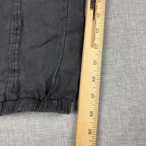 Anthropologie Wanderer Womens 4 Charcoal Gray Linen Paperbag Jogger Pants thumbnail 2