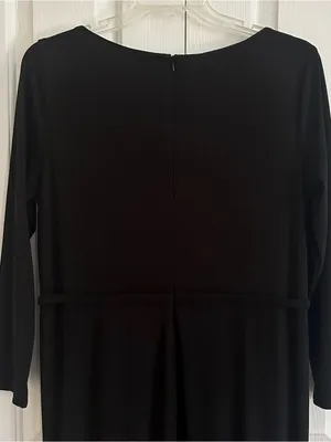Mac Duggal Black V-Neck Long Sleeve Maxi Evening Gown Dress Plus 16W NEW 68442 thumbnail 7