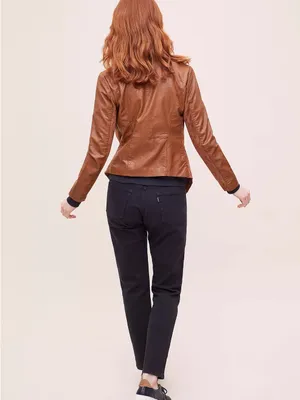 Blank NYC Suede & Leather Mixed Media Drape Front Jacket in Cognac Brown Size Sm thumbnail 3