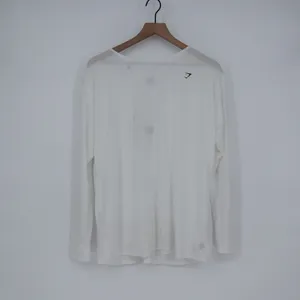 Gymshark Super Soft Cut Out Long Sleeve Top White Athletic Fitness Activewear‎ thumbnail 2