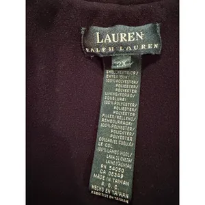 Lauren Ralph Lauren Gray Fleece Vest Womens 2X Full Zip Sherpa Cozy Quiet Luxury thumbnail 7