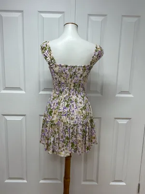 Sky to Moon Purple Floral Mini Dress - Size‎ S. thumbnail 3