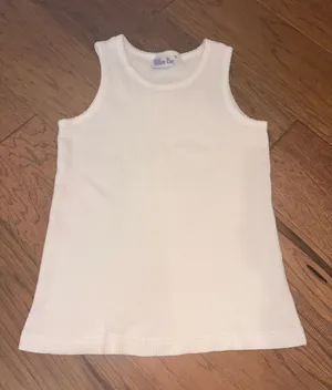 Vintage Cream Thermal Tank | Waffle Knit Minimalist Coastal Summer thumbnail 1
