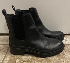 Lucky Brand Black Chunky Sole Boots thumbnail 1
