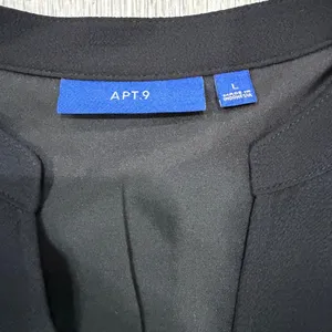 Apt. 9 Black Utility Shirt Dress Gold Zip Cinch Waist Long Sleeve Office Chic L thumbnail 8
