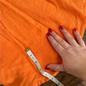 120% Lino Orange Sleeveless Maxi Dress 100% Linen Flax A-Linen Large Sweetheart thumbnail 8