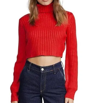 Tiger Mist Cropped Turtleneck Sweater thumbnail 1