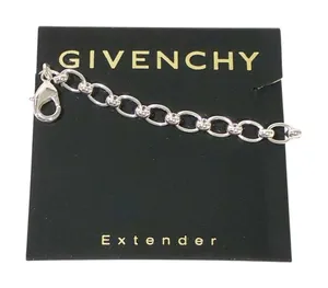 Givenchy Silver Tone Extender‎ Chain Necklace Jewelry NEW thumbnail 1