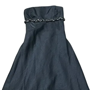 Vintage Cache Strapless Beaded Asymmetric Prom Dress Lace Up Back Evening Party thumbnail 4