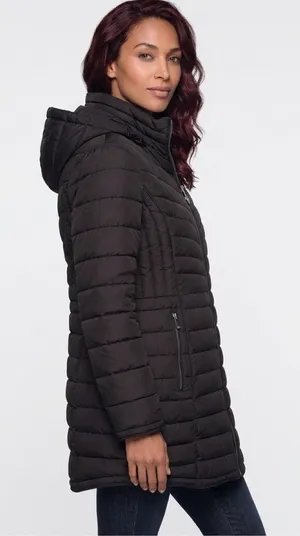 Michael Kors Quilted Hooded Jacket Size Medium thumbnail 1