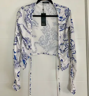 Nasty Gal Printed Tie Top thumbnail 6