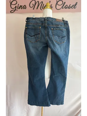 Rock & Roll Women's Blue Denim Bootcut Jeans Size 30x30 thumbnail 2