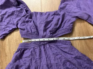 FREE PEOPLE Cross Of Sunlight Mini Dress in Grapeful thumbnail 9