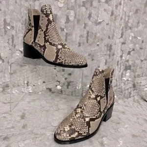 NWOT Steve Madden Snakeskin Booties with Silver Stud Accents 5 thumbnail 3