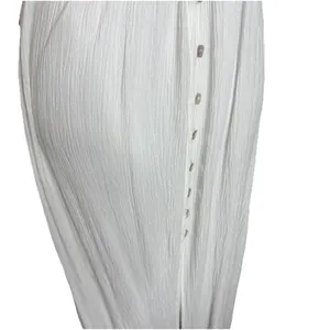Forever 21 White Lace Sheer V Neck Dress Slit At Bottom Button Front Maxi Size M thumbnail 3