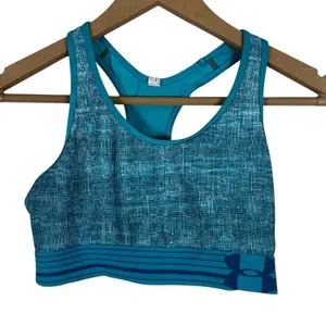 Under Armour Sports Bra‎ Womens XS Blue Racerback Stretch Athleisure Clean Girl thumbnail 2