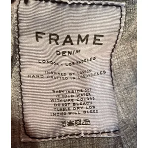 FRAME Womens 26 Le Skinny de‎ Jeanne Jeans Black Distressed Ripped Film Noir thumbnail 4