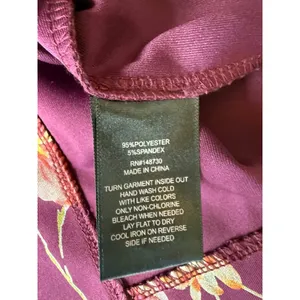 ECI Floral Pencil Skirt Elegant Career Party Maroon Print‎ S thumbnail 6