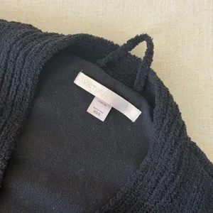 Victorias Secret Snowflake Robe Black White Knit Plush Belted‎ XS/S 167807-201 thumbnail 5