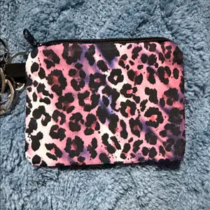 Handmade Pink Leopard‎ Print Keychain Set with Black Accents thumbnail 6