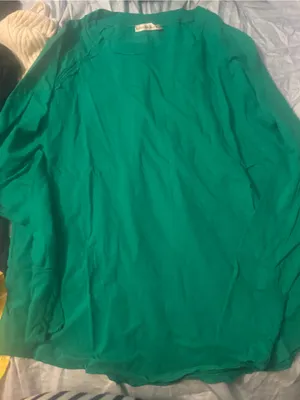 Zenana Outfitters womans Long-Sleeve Crew in Teal Green thumbnail 1