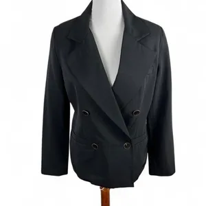 Cabi Black Double Breasted Blazer Gold Buttons Floral Lining‎ 987 Size 6 thumbnail 2