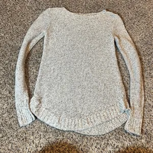 LOFT Marled‎ Knit Sweater Long Sleeve Pullover Women's XS Grey thumbnail 2